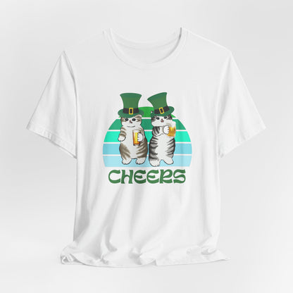 Test St. Patrick's Day Cats Drinking Beer Funny T-Shirt