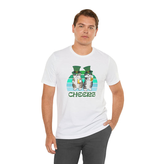 Test St. Patrick's Day Cats Drinking Beer Funny T-Shirt