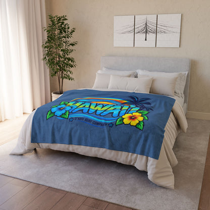 Hawaii Rainbow Sunset Throw Blanket