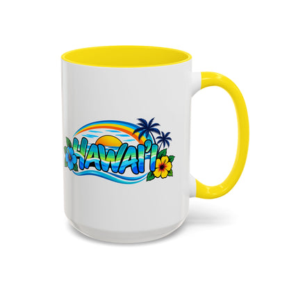 Hawaii Sunset 15 oz Ceramic Mug – Oahu Tropical Coffee Cup