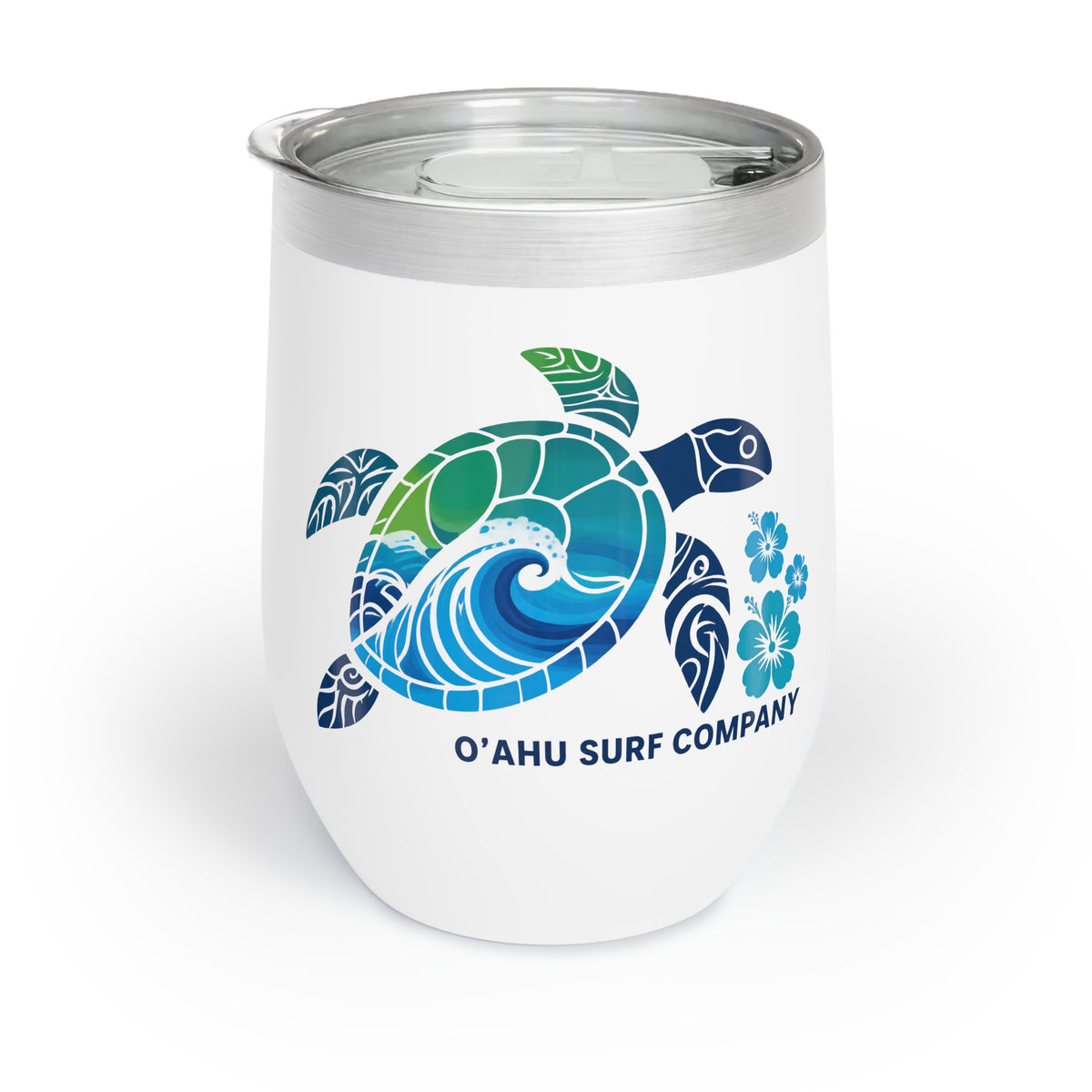 Hawaii Sea Turtle Wine Tumbler – Hawaiian Honu Ocean Wave