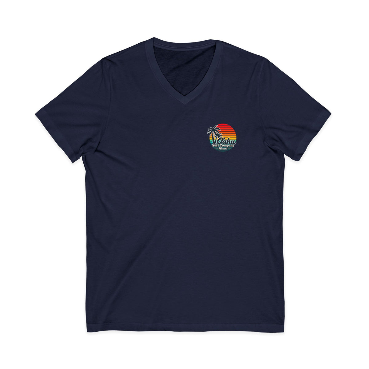 Retro Aloha Sunset Hawaii V-Neck Tee - Vintage Hawaiian Style