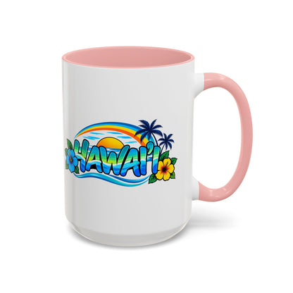 Hawaii Sunset 15 oz Ceramic Mug – Oahu Tropical Coffee Cup