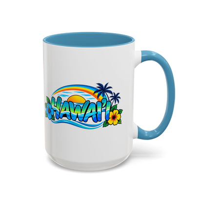 Hawaii Sunset 15 oz Ceramic Mug – Oahu Tropical Coffee Cup