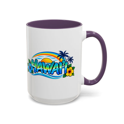Hawaii Sunset 15 oz Ceramic Mug – Oahu Tropical Coffee Cup
