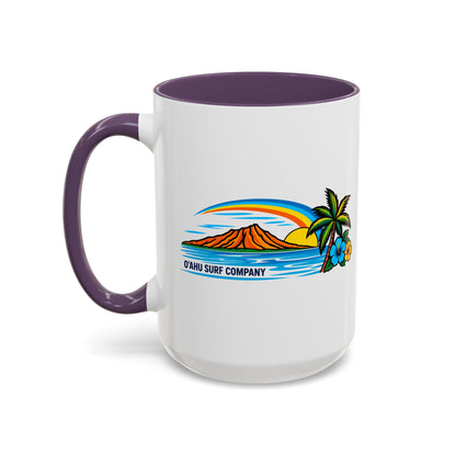 Hawaii Sunset 15 oz Ceramic Mug – Oahu Tropical Coffee Cup