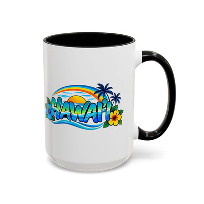Hawaii Sunset 15 oz Ceramic Mug – Oahu Tropical Coffee Cup