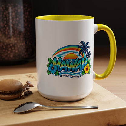 Hawaii Tropical Sunset 15 oz Ceramic Mug – Ocean Wave Coffee Cup