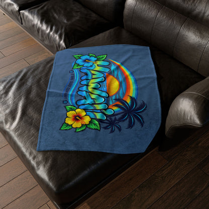 Hawaii Rainbow Sunset Throw Blanket