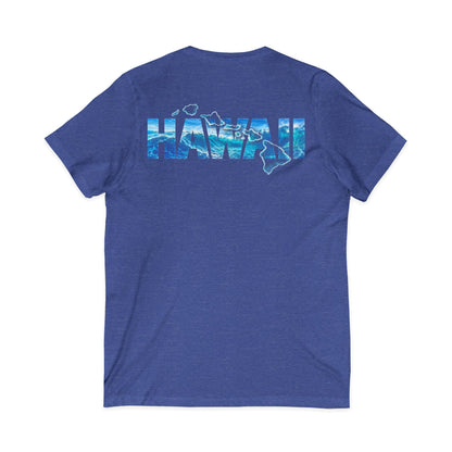 Hawaiian Islands V-Neck T-Shirt - Ocean Surf Style