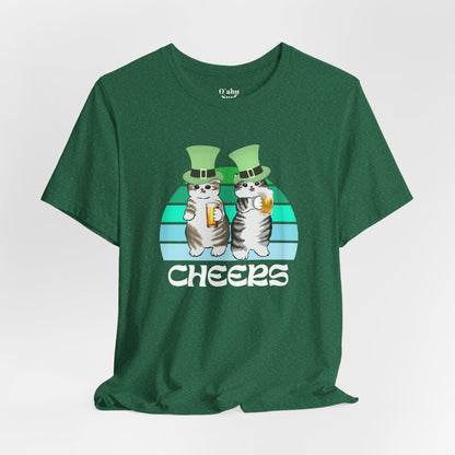 Test St. Patrick's Day Cats Drinking Beer Funny T-Shirt