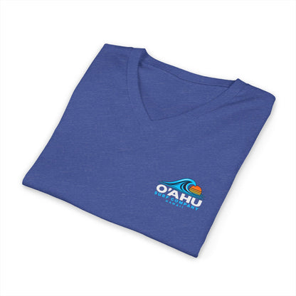 Honu Hawaiian Sea Turtle Surf V-Neck Tee Shirt
