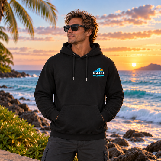 Oahu Hawaiian Sea Turtle Surf Hoodie Sweatshirt