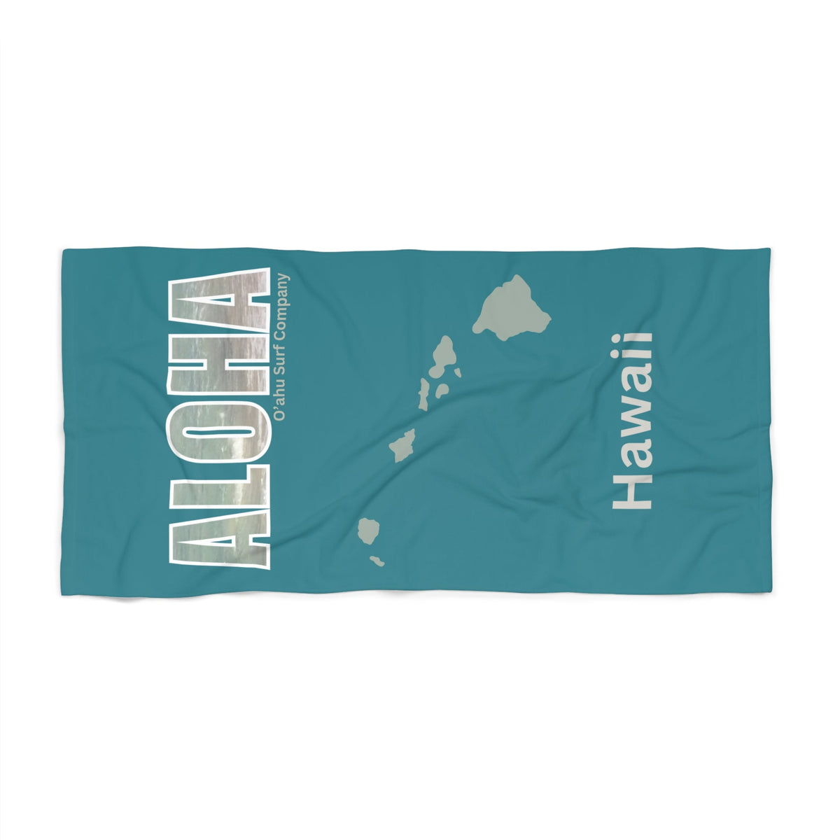 Aloha Hawaii Ocean Teal Beach Towel - O'ahu Surf Company
