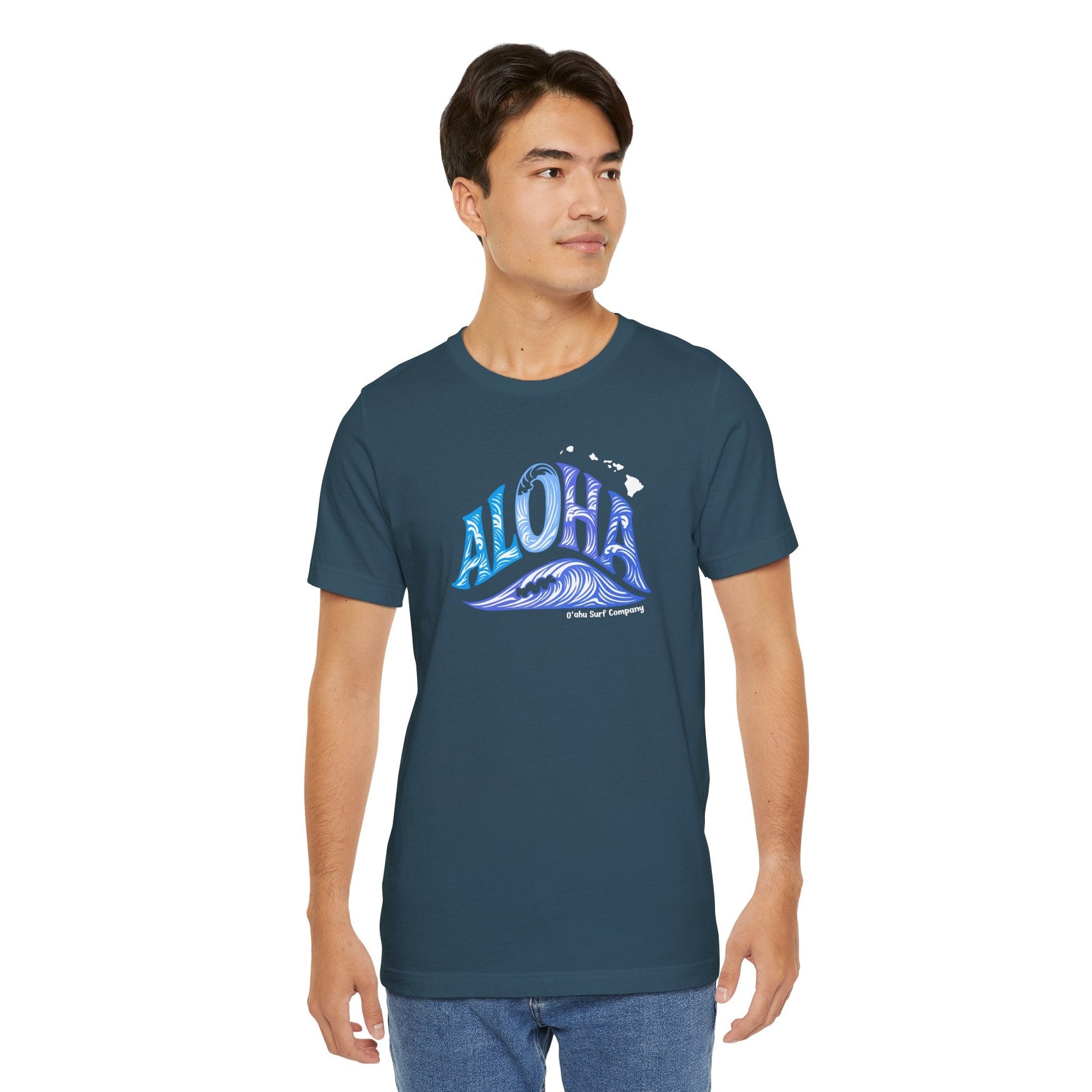 Aloha Hawaii Ocean Wave TShirt - O'ahu Surf Company