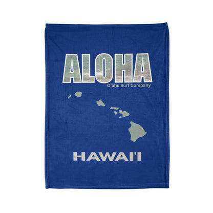 Aloha Hawaii Throw Blanket Hawaiian Island Style - O'ahu Surf Company