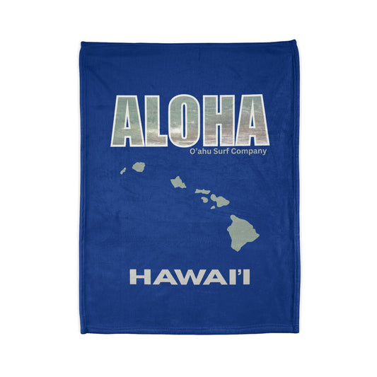 Aloha Hawaii Throw Blanket Hawaiian Island Style - O'ahu Surf Company