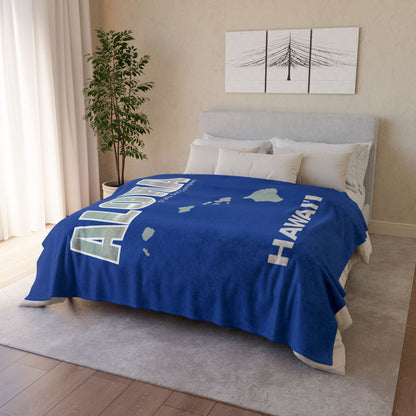 Aloha Hawaii Throw Blanket Hawaiian Island Style - O'ahu Surf Company