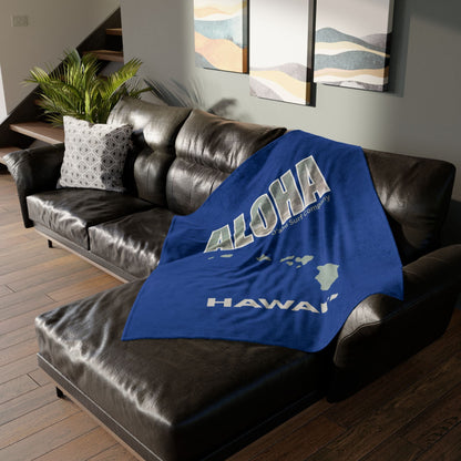 Aloha Hawaii Throw Blanket Hawaiian Island Style - O'ahu Surf Company