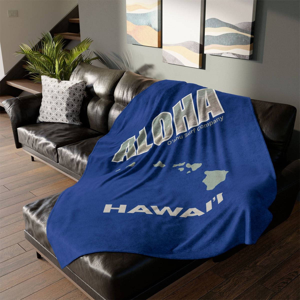 Aloha Hawaii Throw Blanket Hawaiian Island Style - O'ahu Surf Company