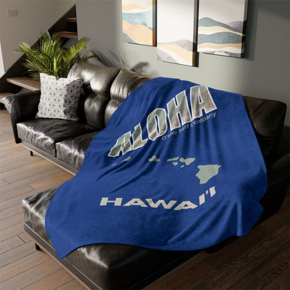 Aloha Hawaii Throw Blanket Hawaiian Island Style - O'ahu Surf Company