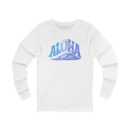 Aloha Hawaii Wave Long Sleeve Graphic Tee - O'ahu Surf Company