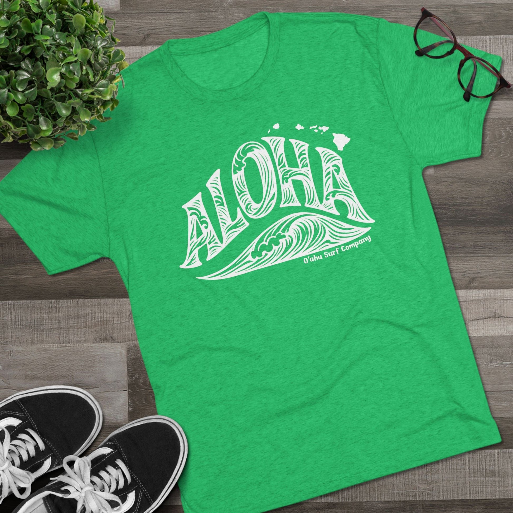 Aloha Hawaii Wave T-shirt - O'ahu Surf Company