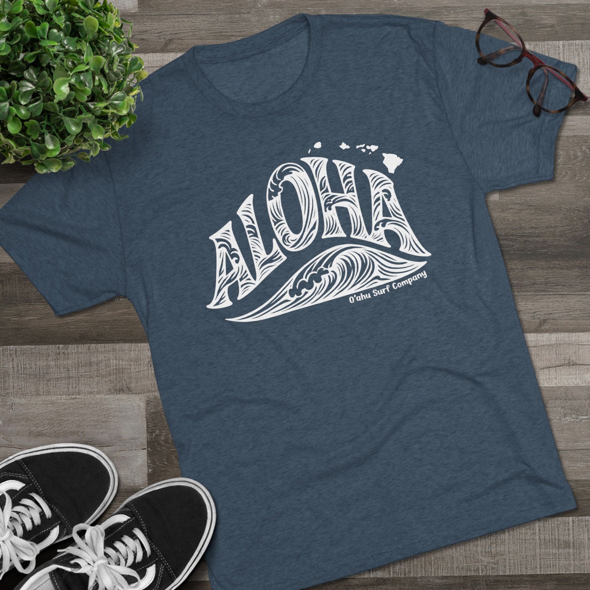 Aloha Hawaii Wave T-shirt - O'ahu Surf Company