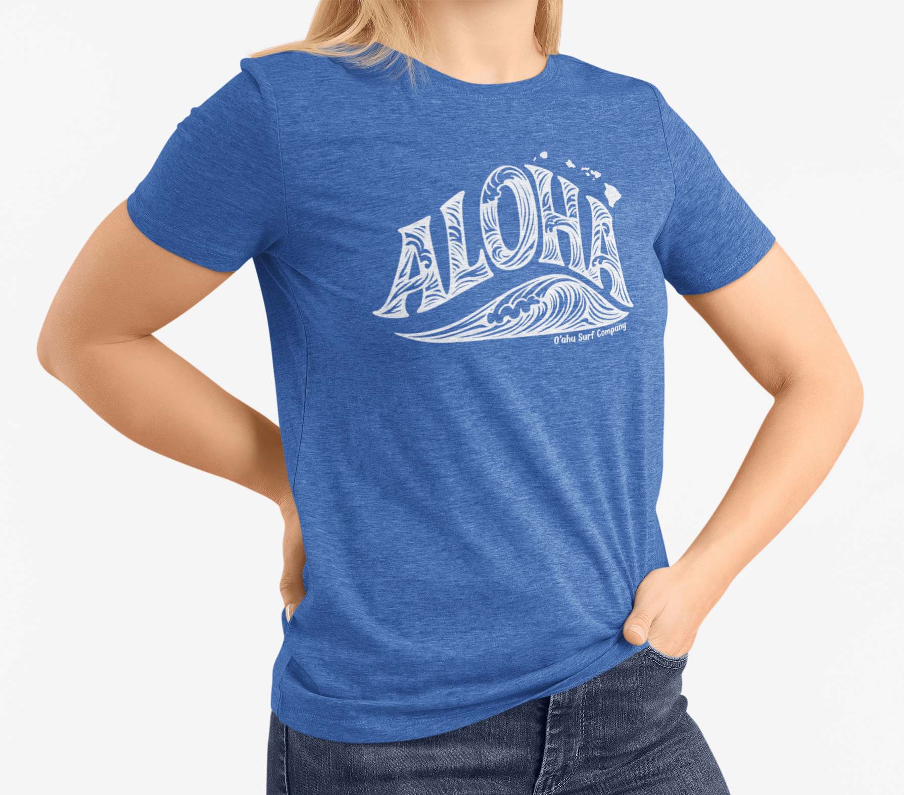 Aloha Hawaii Wave T-shirt - O'ahu Surf Company