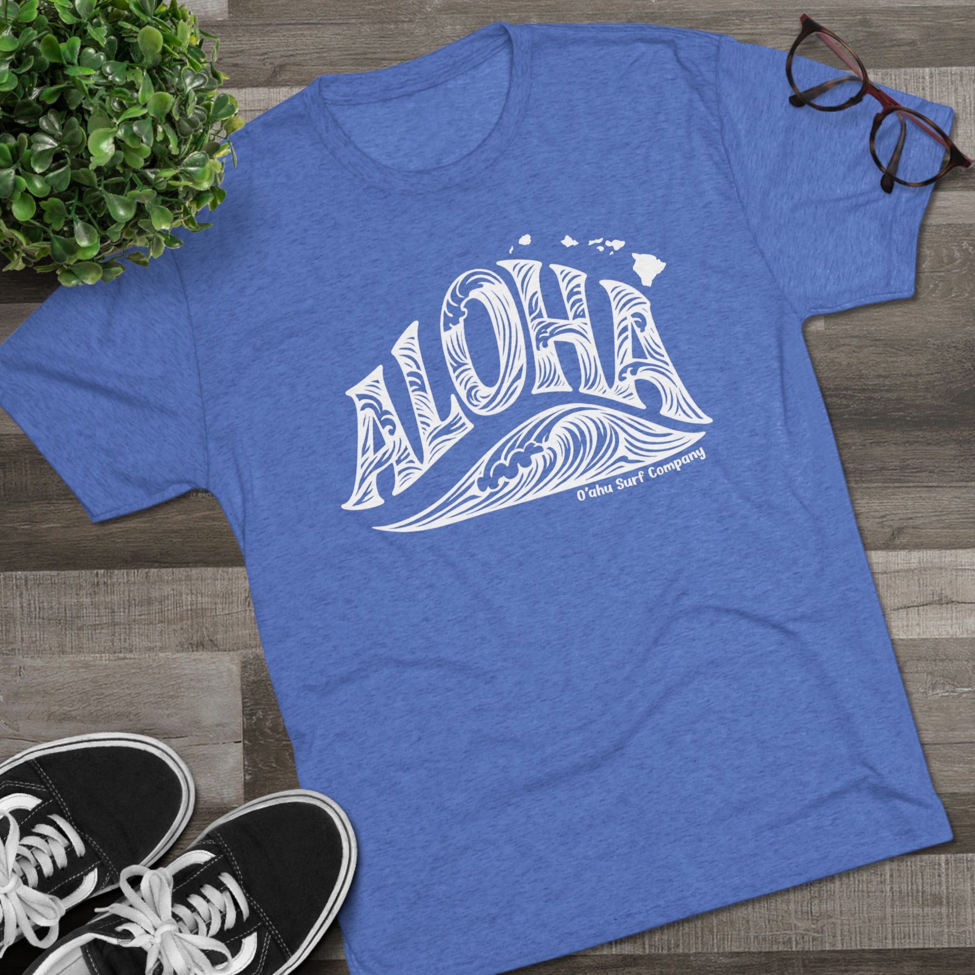 Aloha Hawaii Wave T-shirt - O'ahu Surf Company