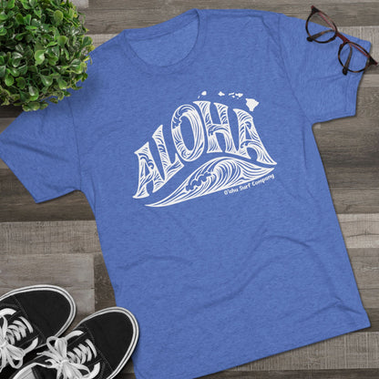 Aloha Hawaii Wave T-shirt - O'ahu Surf Company