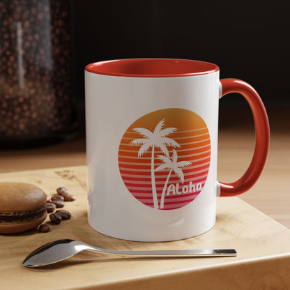 Aloha Hawaiian Island Style Coffee Mug 11oz Beach House Decor Tropical Island Theme Cup - O'ahu Surf Company