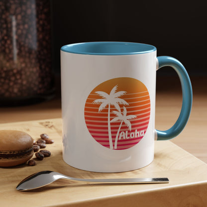 Aloha Hawaiian Island Style Coffee Mug 11oz Beach House Decor Tropical Island Theme Cup - O'ahu Surf Company