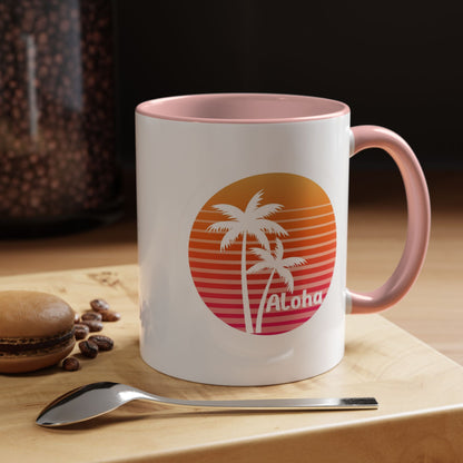 Aloha Hawaiian Island Style Coffee Mug 11oz Beach House Decor Tropical Island Theme Cup - O'ahu Surf Company