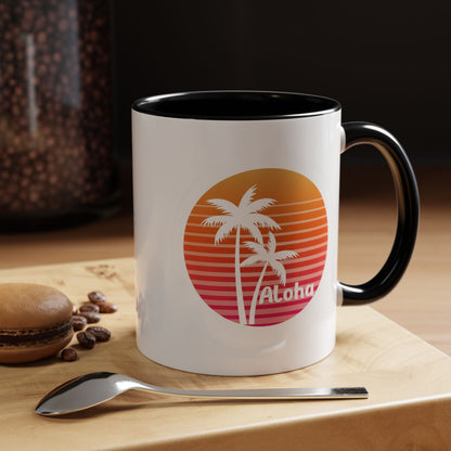 Aloha Hawaiian Island Style Coffee Mug 11oz Beach House Decor Tropical Island Theme Cup - O'ahu Surf Company