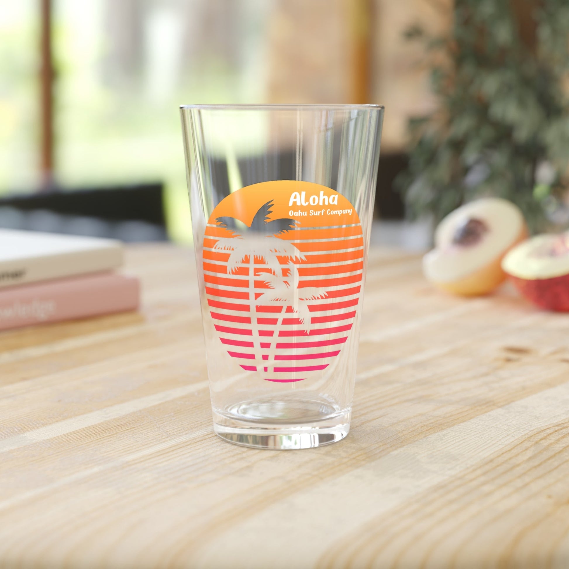 Aloha O'ahu Surf Company Hawaii Pint Glass - O'ahu Surf Company