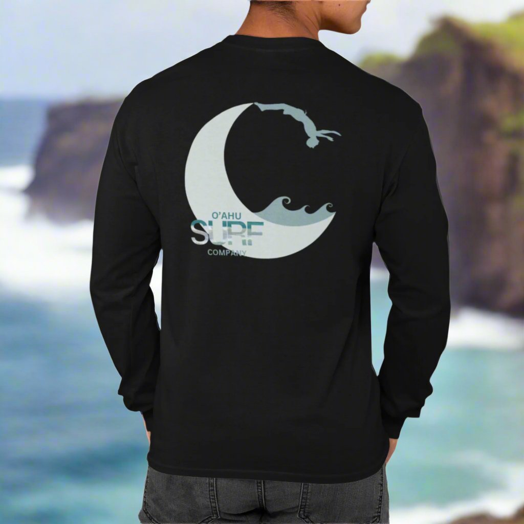 Backflip Cliff Dive Long Sleeve Crew Neck T-Shirt - O'ahu Surf Company