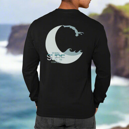 Backflip Cliff Dive Long Sleeve Crew Neck T-Shirt - O'ahu Surf Company