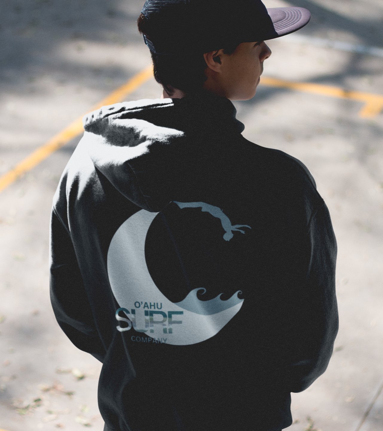 Backflip Off the Cliff Dive Moon Men's Surf Hoodie - O'ahu Surf Company