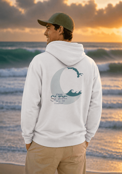 Backflip Off the Moon Cliff Dive Men's Surfer Hoodie - Oahu Surf Company Hawaii - O'ahu Surf Company