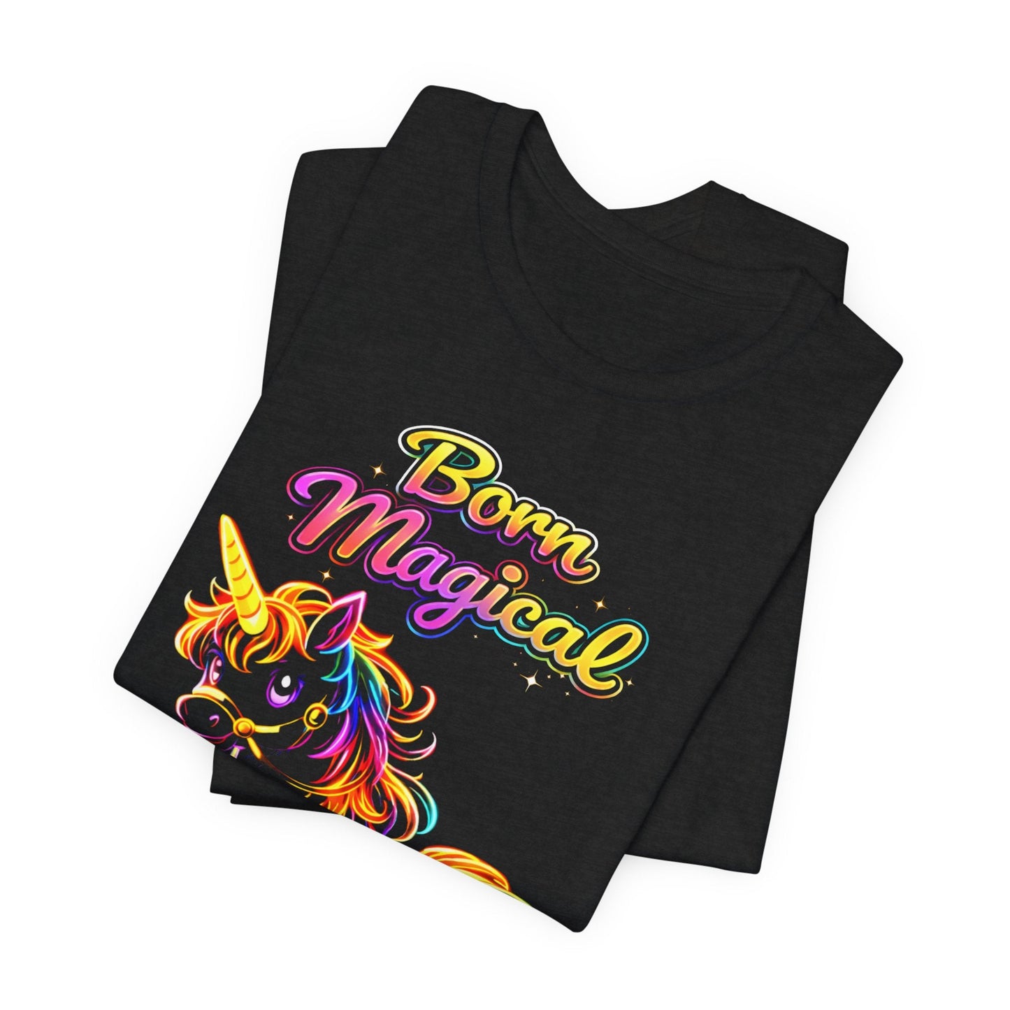 Born Magical Neon Rainbow Unicorn Birthday Tee Shirt - O'ahu Surf Company