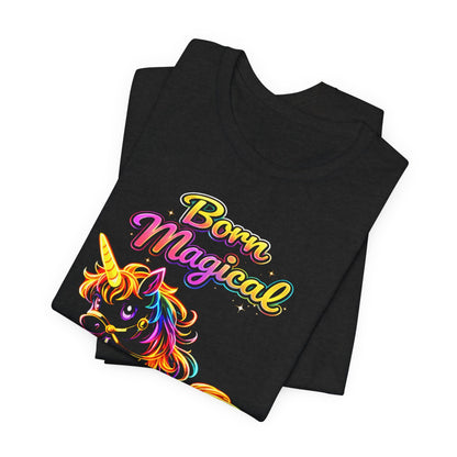 Born Magical Neon Rainbow Unicorn Birthday Tee Shirt - O'ahu Surf Company