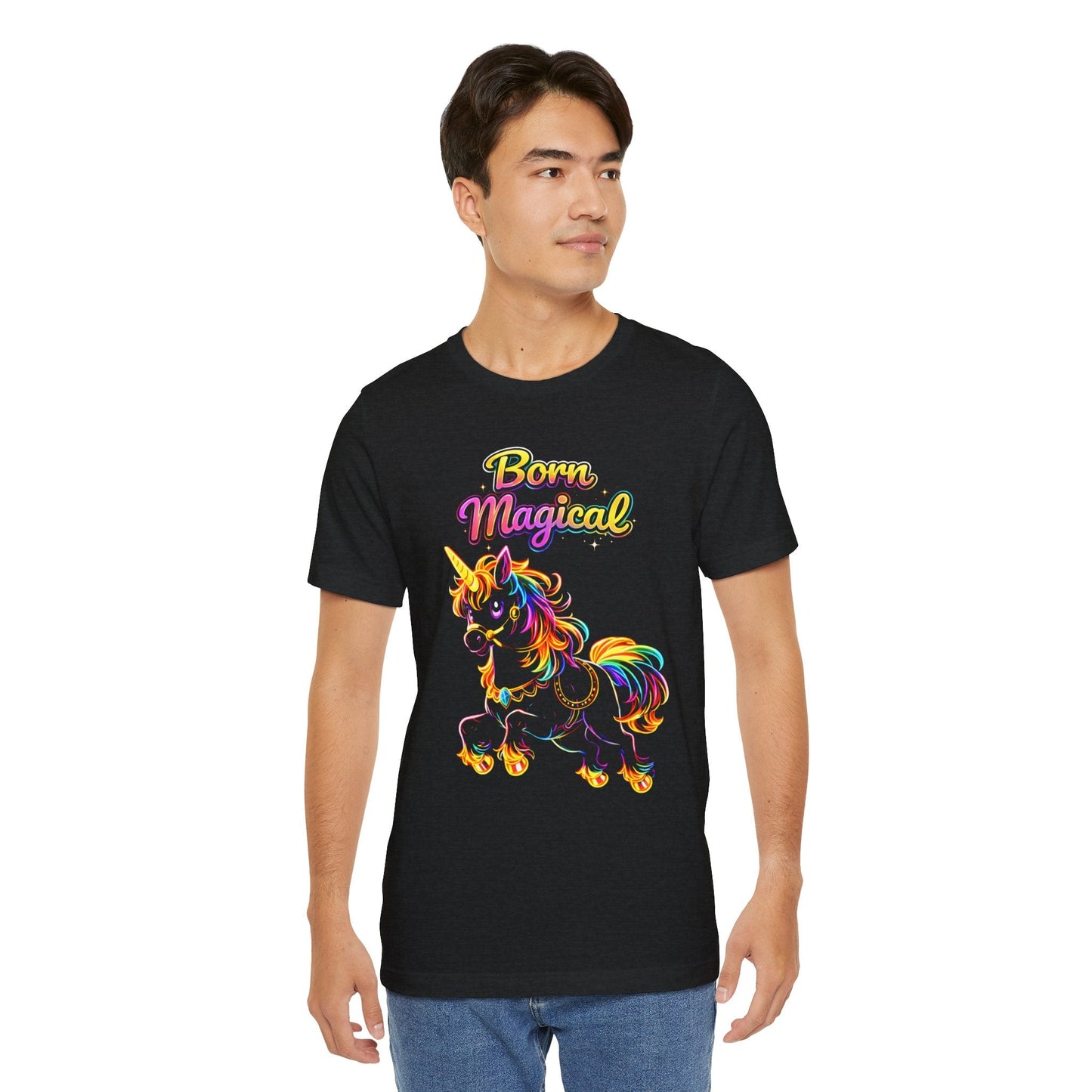 Born Magical Neon Rainbow Unicorn Birthday Tee Shirt - O'ahu Surf Company