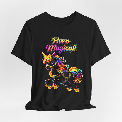 Born Magical Neon Rainbow Unicorn Birthday Tee Shirt - O'ahu Surf Company