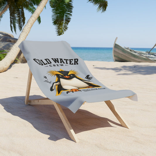 Cold Water Crew Beach Towel Fiordland Crested Penguin Surf Towel Hawaii Oahu Surf Company Coastal Pool Towel Gift - O'ahu Surf Company