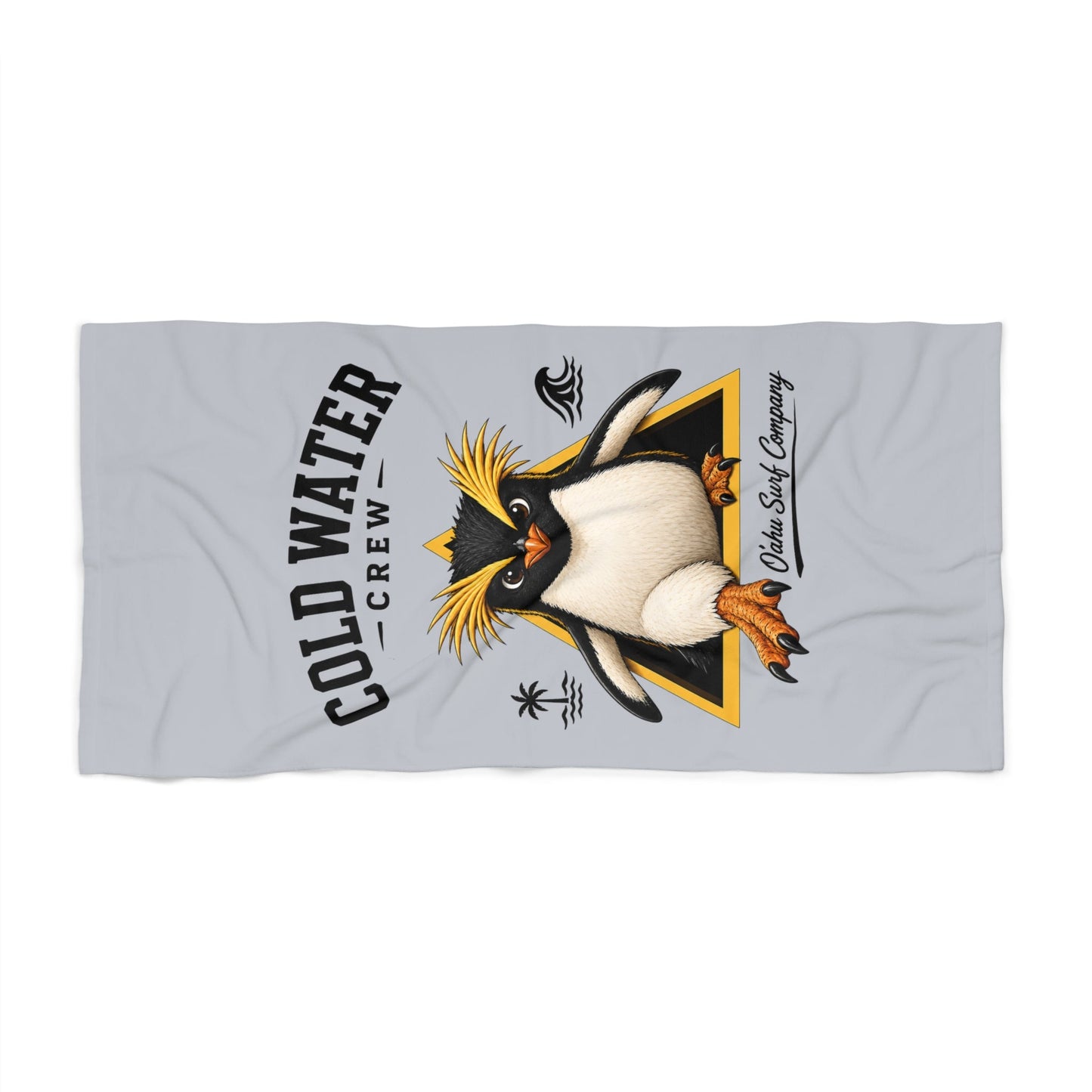 Cold Water Crew Beach Towel Fiordland Crested Penguin Surf Towel Hawaii Oahu Surf Company Coastal Pool Towel Gift - O'ahu Surf Company