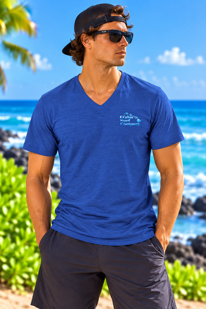 Hawaiian Islands V-Neck T-Shirt - Ocean Surf Style