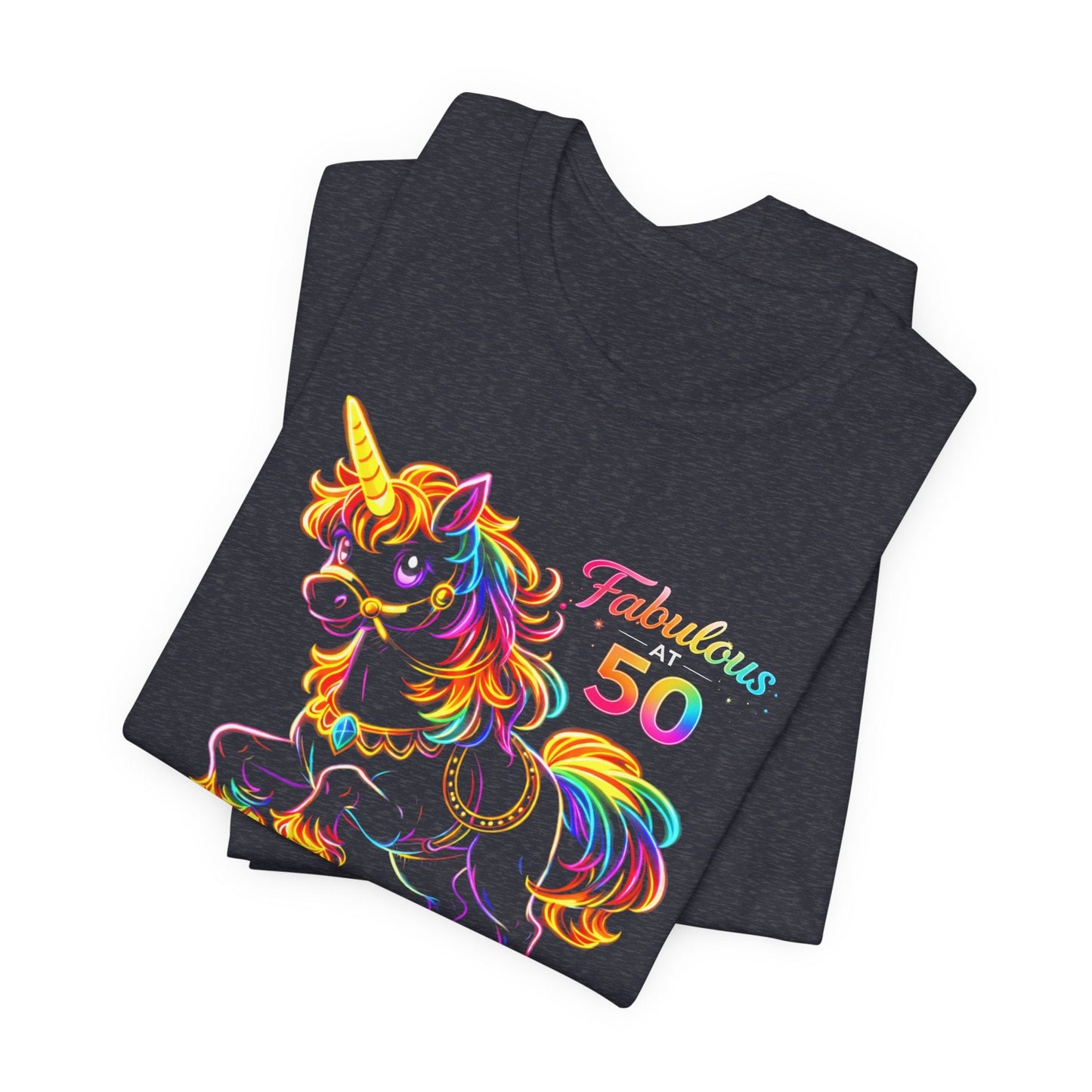 Fabulous at 50 Rainbow Unicorn Tee Fun 50th Birthday Shirt for Women T-Shirt Cool Funny 50th Gift Idea - O'ahu Surf Company