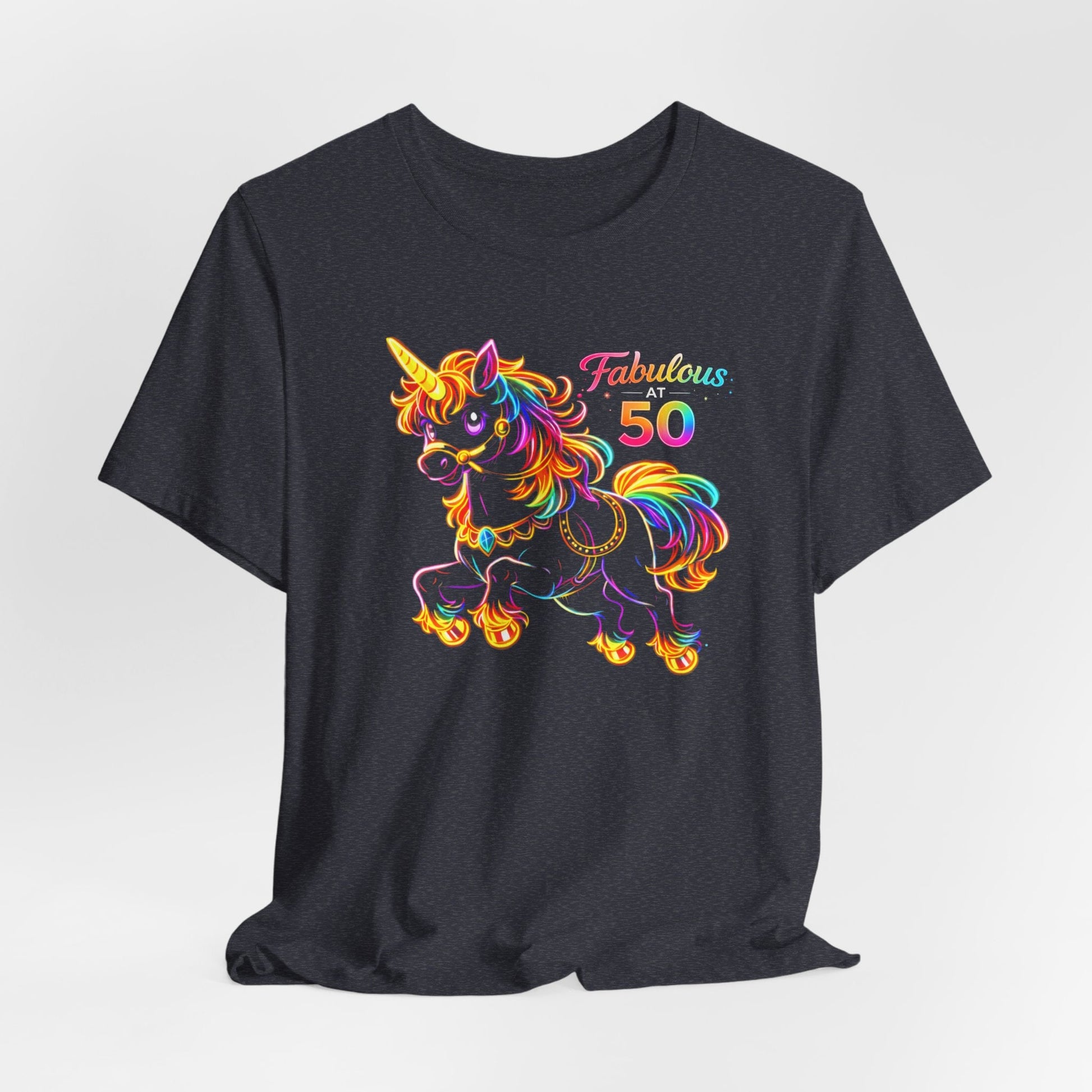 Fabulous at 50 Rainbow Unicorn Tee Fun 50th Birthday Shirt for Women T-Shirt Cool Funny 50th Gift Idea - O'ahu Surf Company