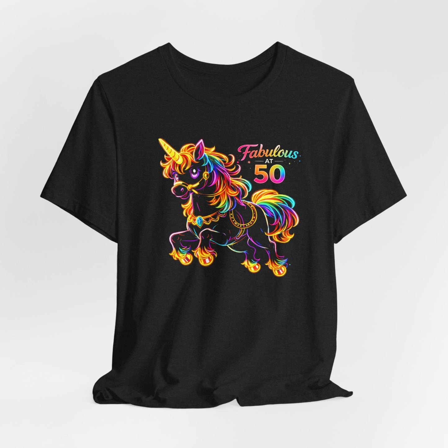 Fabulous at 50 Rainbow Unicorn Tee Fun 50th Birthday Shirt for Women T-Shirt Cool Funny 50th Gift Idea - O'ahu Surf Company